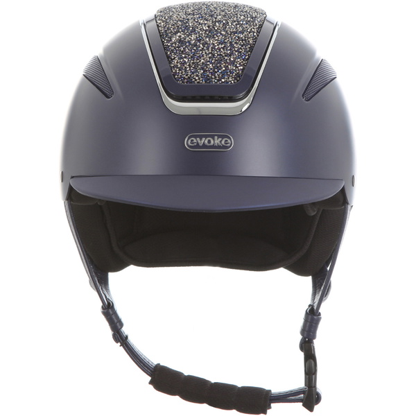 2026 Evoke Unisex Callisto Klassiker Gipfel Reiten Hut & Liner 200372003 - Navy / Kristall